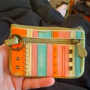 Colorful Striped Coin Purse